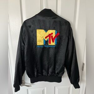 MTV Black Bomber Jacket- Size Large- Empire brand